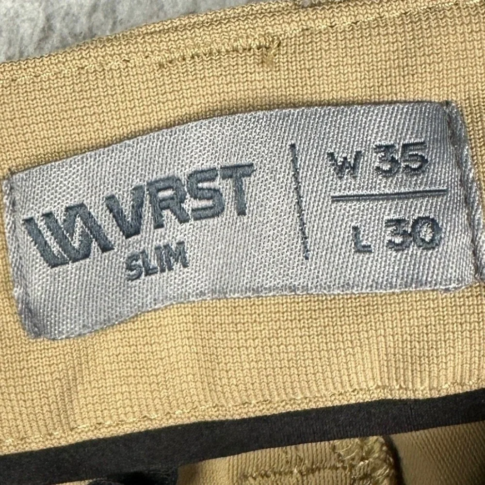 VRST Pants Mens 35X30 Tan Slim Fit Limitless 5-Pocket Performance Chino Stretch